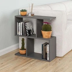 Homemania Megapap melamine side table in anthracite color 60x20x60cm. Homemania Megapap melamine side table in anthracite color 60x20x60cm.