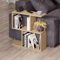 Homemania Megapap melamine side table in oak color 60x20x60cm. Homemania Megapap melamine side table in oak color 60x20x60cm.