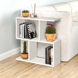 Homemania Megapap melamine side table in white color 60x20x60cm. Homemania Megapap melamine side table in white color 60x20x60cm.