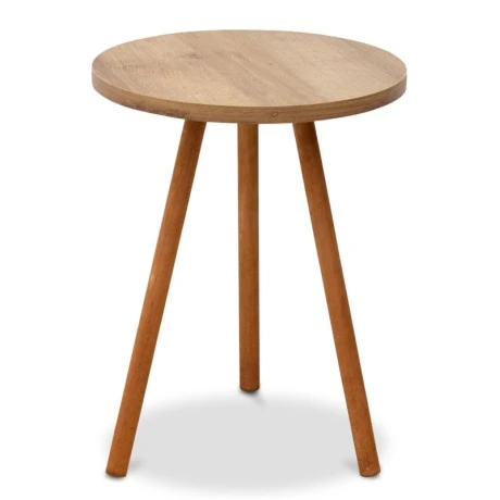 Τραπεζάκι βοηθητικό Roma Megapap χρώμα pine oak 33,5x33,5x46εκ.