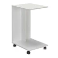 C- Shaped Megapap side table in white color 35x45x65cm.