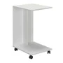 C- Shaped Megapap side table in white gloss color 35x45x65cm.