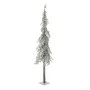 CHRISTMAS FROSTED PENCIL TREE 210CM WITH REAL WOOD TRUNK ON METAL BASE