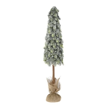XMAS SNOWY CONE TREE IN JUTE BAG 80CM