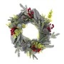 SNOWY CHRISTMAS WREATH WITH RED BERRIES 45CM