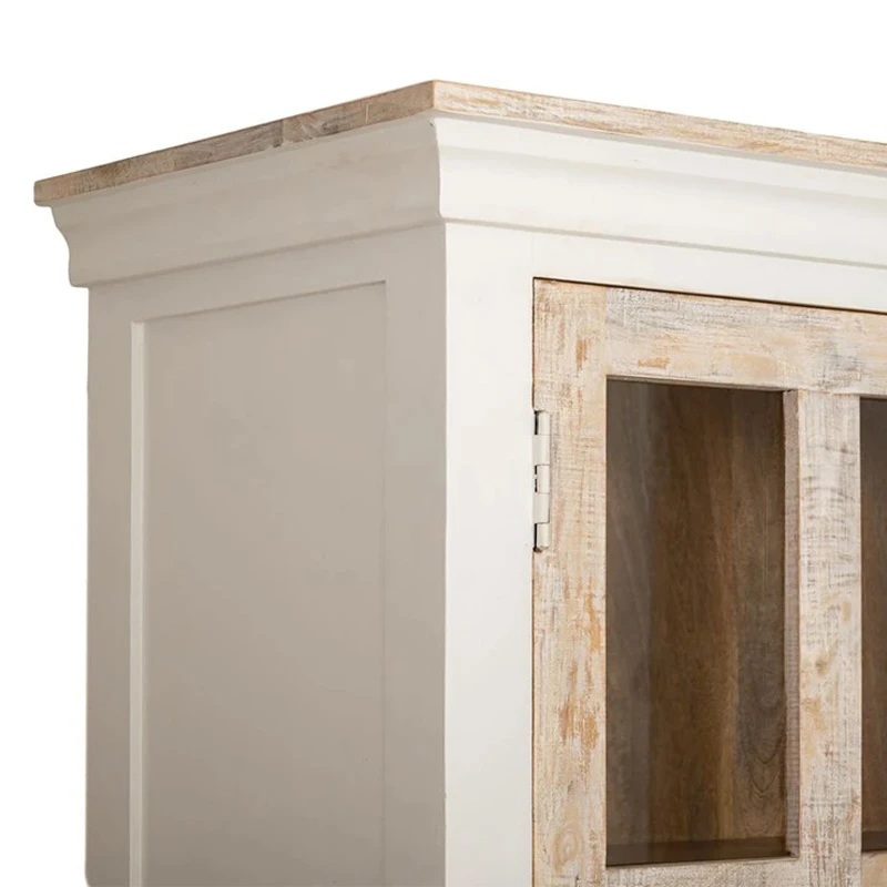 ΞΥΛΙΝΗ ΔΙΠΛΗ ΡΑΦΙΕΡΑ ΜΕ ΓΥΑΛΙ 105x45x200EK
