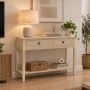 WOODEN CONSOLE IN BEIGE COLOR WITH 2 DRAWERS 90X33X75CM