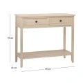 WOODEN CONSOLE IN BEIGE COLOR WITH 2 DRAWERS 90X33X75CM