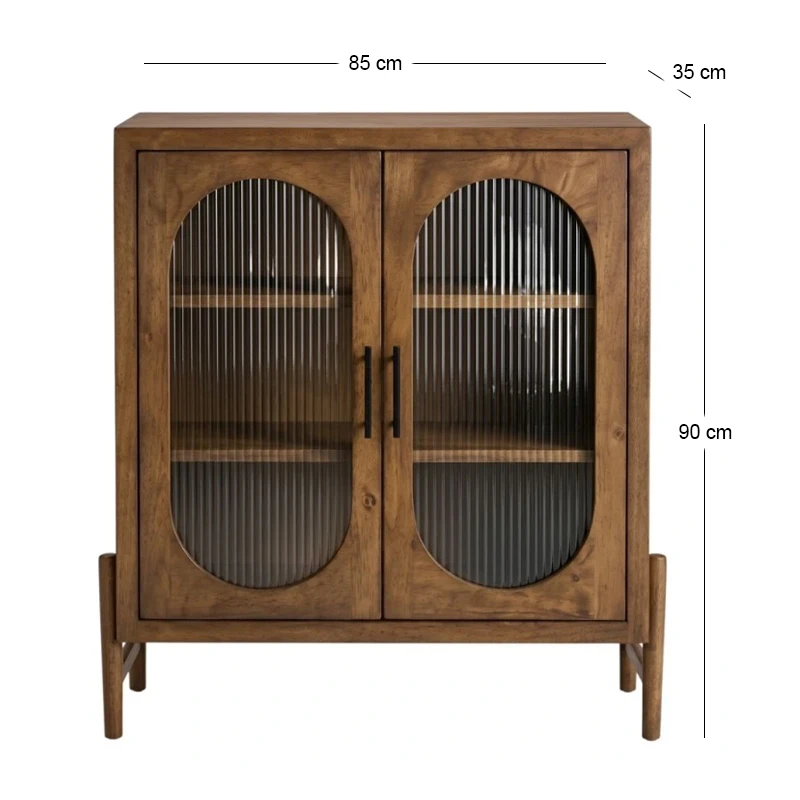 ΞΥΛΙΝΗ ΡΟΥΣΤΙΚ ΒΙΤΡΙΝΑ ΜΕ ΤΖΑΜΙ ΣΤΑ ΠΟΡΤΑΚΙΑ 85Χ35Χ90ΕΚ