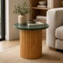 WOODEN COFFEE TABLE WITH VERAMANT SURFACE D50X38CM