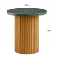 WOODEN COFFEE TABLE WITH VERAMANT SURFACE D50X38CM