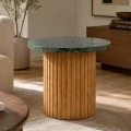 WOODEN COFFEE TABLE WITH VERAMANT SURFACE D61X46CM