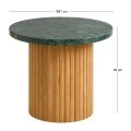 WOODEN COFFEE TABLE WITH VERAMANT SURFACE D61X46CM