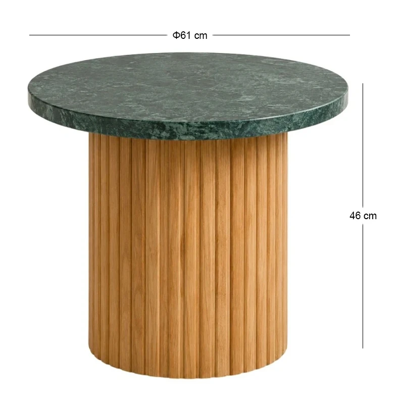 WOODEN COFFEE TABLE WITH VERAMANT SURFACE D61X46CM
