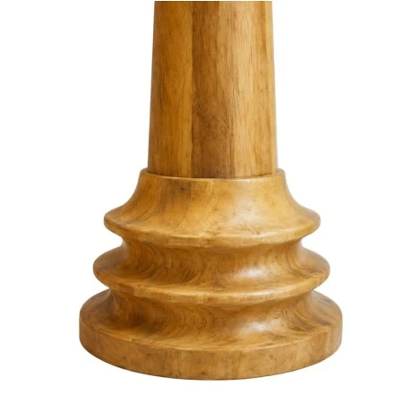 WOODEN FLOOR LAMP WITH BEIGE HAT D24X135CM