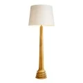 WOODEN FLOOR LAMP WITH BEIGE HAT D24X135CM