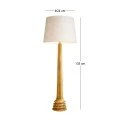WOODEN FLOOR LAMP WITH BEIGE HAT D24X135CM