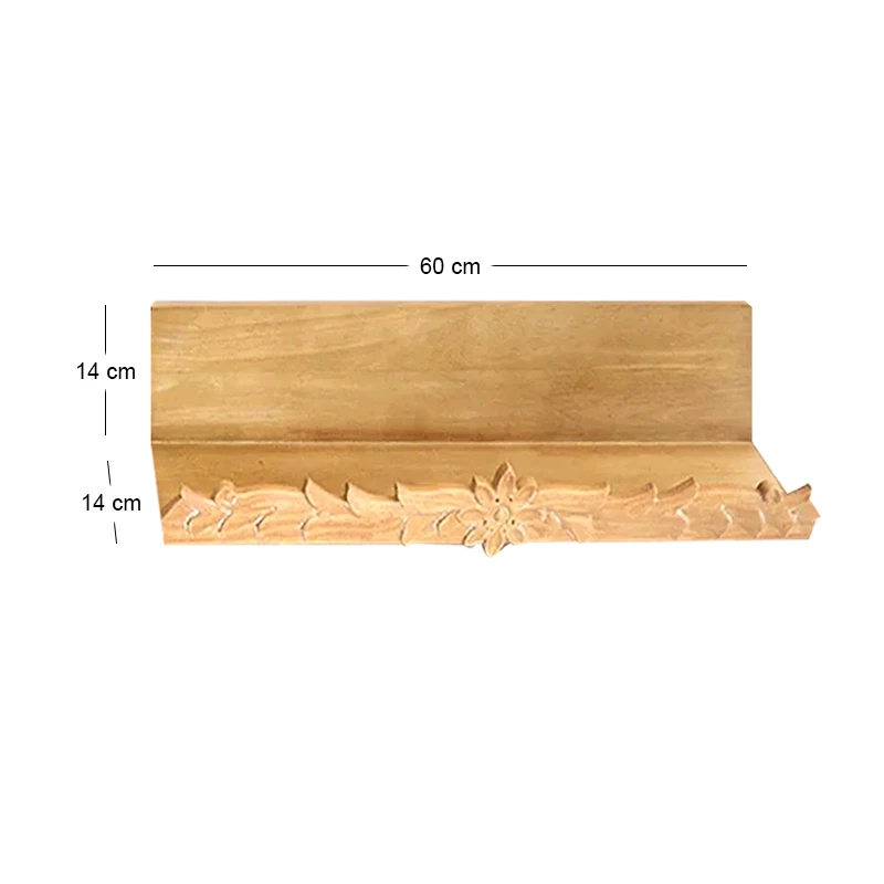 WOODEN WALL SHELF 60X14X14CM