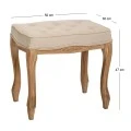 GRAY WOODEN STOOL 50X36X47CM