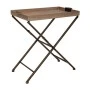 WOODEN TABLE WITH TRAY AND METAL LEGS 75,5X40X75,5CM