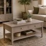 WOODEN COFFEE TABLE IN GREY COLOR WITH 2 DRAWERS 100X60X50CM
