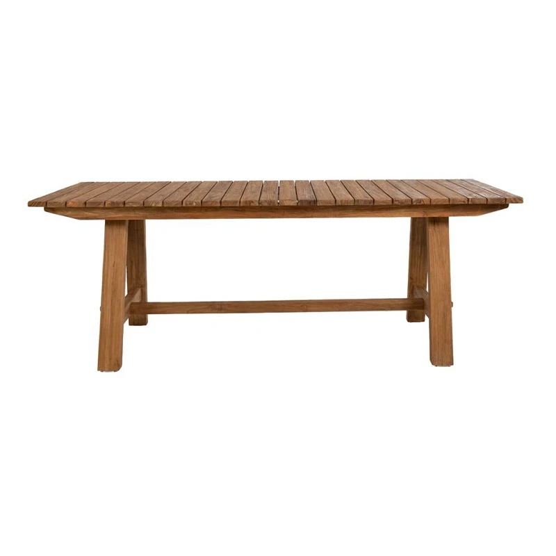 NATURAL TEAK WOOD TABLE 220x75x78CM OUTDOOR