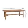 NATURAL OAK WOOD DINING TABLE 220X100X77CM