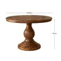 ROUND DINING TABLE MADE OF MANGO WOOD D100X76CM