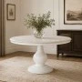 ROUND DINING TABLE MADE OF MANGO WOOD IN WHITE COLOR D120X75CM