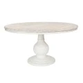 ROUND DINING TABLE MADE OF MANGO WOOD IN WHITE COLOR D120X75CM