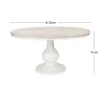 ROUND DINING TABLE MADE OF MANGO WOOD IN WHITE COLOR D120X75CM