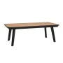 WOODEN TABLE WITH BLACK METAL LEGS 120X60X43CM