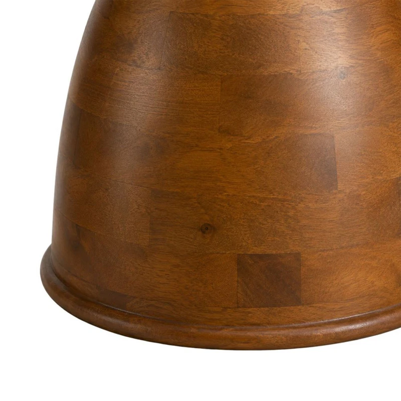 WOODEN SIDE TABLE WITH WHITE SURFACE D50X60CM