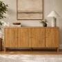 WOODEN SIDEBOARD IN NATURAL LIGHT COLOR 200X40X85CM