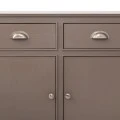 WOODEN SIDEBOARD IN GREY COLOR WITH 3 DOORS, 3 DRAWERS AND MARBLE SURFACE 120X35X75CM