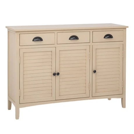 WOODEN SIDEBOARD IN BEIGE COLOR WITH 3 DOORS AND 3 DRAWERS 105X35X75CM