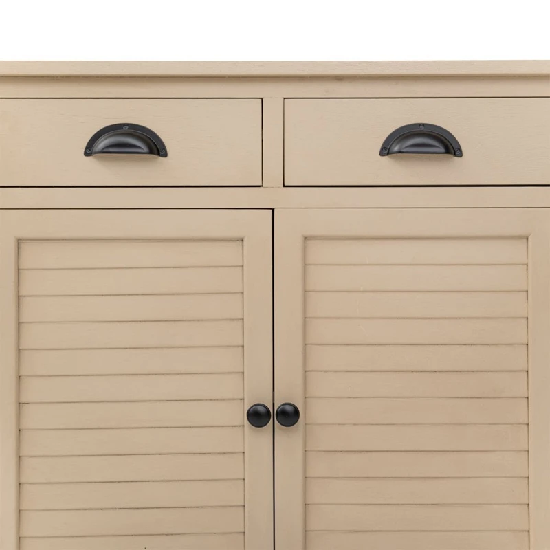 WOODEN SIDEBOARD IN BEIGE COLOR WITH 3 DOORS AND 3 DRAWERS 105X35X75CM