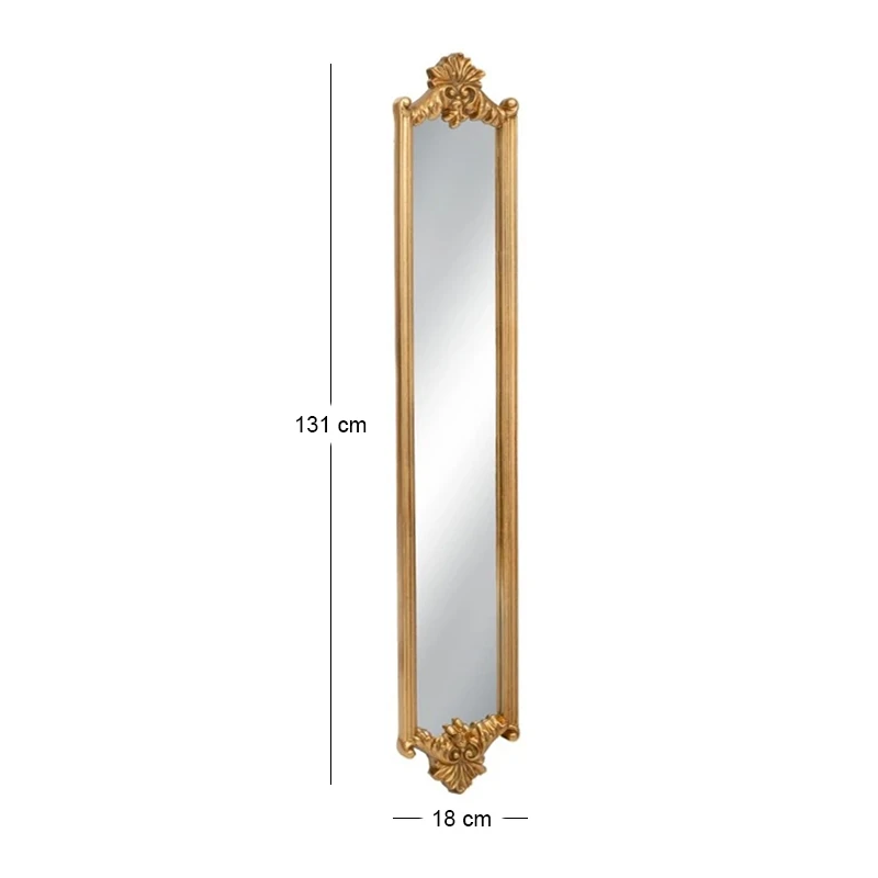 WOODEN RECTANGLE WALL MIRROR 18X6X131CM