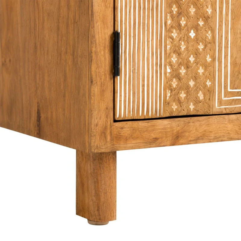 WOODEN VINTAGE SIDEBOARD WITH 2 CABINETS AND 2 DRAWERS 160Χ40Χ90CM
