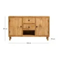 WOODEN VINTAGE SIDEBOARD WITH 2 CABINETS AND 2 DRAWERS 160Χ40Χ90CM