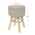 FABRIC TOP STOOL 28X34CM