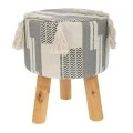 FABRIC TOP STOOL 28X34CM