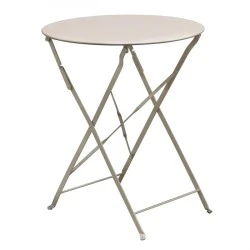 ZAPPEIOU Pantone Folding Table D.60cm Metal Beige 14-1212 ZAPPEIOU Pantone Folding Table D.60cm Metal Beige 14-1212