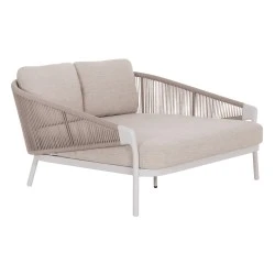 DAYBED ΣΕΙΡΑ XANTION HM6474.02 ΛΕΥΚΟ ΑΛΟΥΜΙΝΙΟ--ΣΧΟΙΝΙ--OLEFIN 157x147x88Υεκ