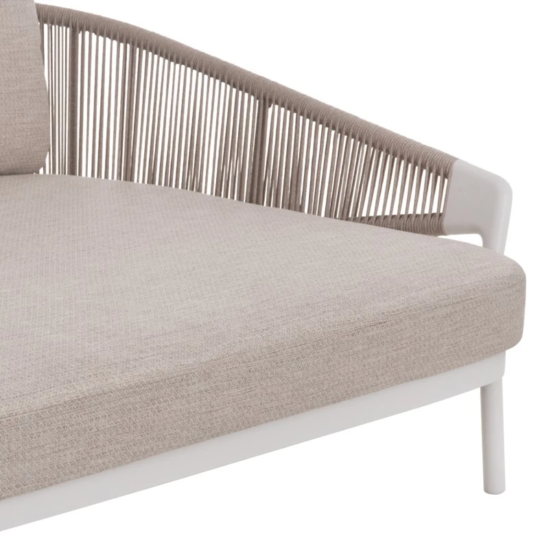 DAYBED ΣΕΙΡΑ XANTION HM6474.02 ΛΕΥΚΟ ΑΛΟΥΜΙΝΙΟ--ΣΧΟΙΝΙ--OLEFIN 157x147x88Υεκ