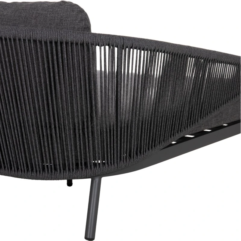DAYBED ΣΕΙΡΑ XANTION ΗM6474.01 ΣΚΟΥΡΟ ΓΚΡΙ ΑΛΟΥΜΙΝΙΟ-ΣΧΟΙΝΙ-OLEFIN 157x147x88Υεκ