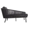 DAYBED ΣΕΙΡΑ XANTION ΗM6474.01 ΣΚΟΥΡΟ ΓΚΡΙ ΑΛΟΥΜΙΝΙΟ-ΣΧΟΙΝΙ-OLEFIN 157x147x88Υεκ