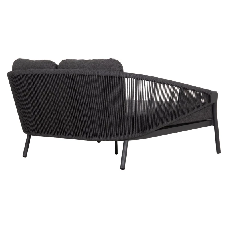 DAYBED ΣΕΙΡΑ XANTION ΗM6474.01 ΣΚΟΥΡΟ ΓΚΡΙ ΑΛΟΥΜΙΝΙΟ-ΣΧΟΙΝΙ-OLEFIN 157x147x88Υεκ