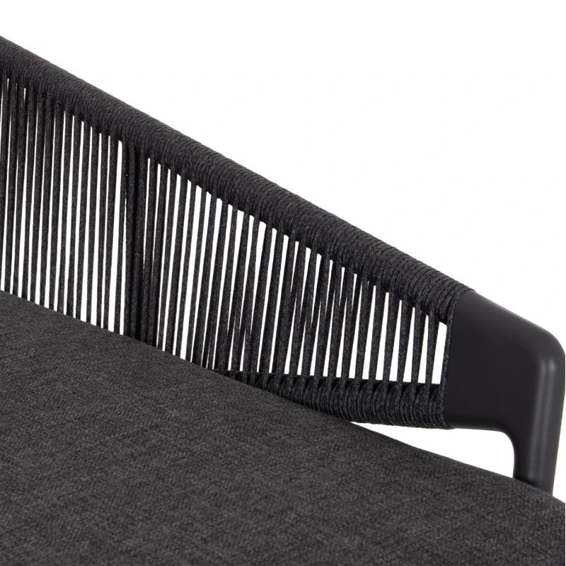 DAYBED ΣΕΙΡΑ XANTION ΗM6474.01 ΣΚΟΥΡΟ ΓΚΡΙ ΑΛΟΥΜΙΝΙΟ-ΣΧΟΙΝΙ-OLEFIN 157x147x88Υεκ