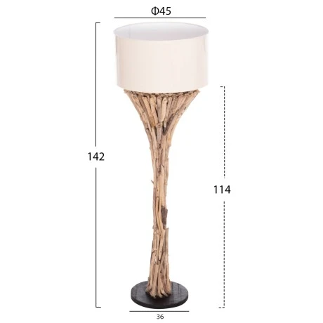 ΔΙΑΚΟΣΜΗΤΙΚΟ ΦΩΤΙΣΤΙΚΟ ΔΑΠΕΔΟΥ ALTAR HM4433 DRIFTWOOD--ΛΕΥΚΟ PVC Φ45x142Υεκ.